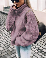 Brooke - Bequemer Rollkragenpullover in Lila