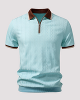 Bryn - Stilvolles Zip-Up-Poloshirt in Blau