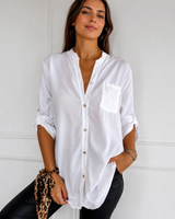Chalise - Elegante Bluse mit Knöpfen in Weiß