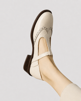 Livian - Retro-Absatzsandalen in Beige