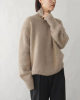 Lea - Modischer Damen-Pullover mit Rollkragen in Khaki
