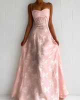 Sandra - Schickes Enganliegendes Maxikleid in Rosa
