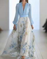 Cora - Stilvolles Maxikleid in Blau