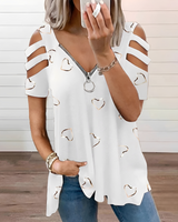 Sabiya - Modisches ärmelloses T-Shirt in Weiß