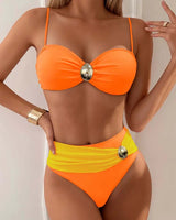 Lala | Sexy Trendy Zweiteiliger Bikini in Orange