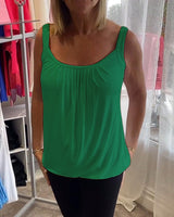 Corina - Softtouch-Tanktop mit U-Ausschnitt in Grün
