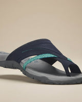Eva - Bequeme Hausschuhe in Blau