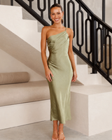 Casey - Stilvolles Slim Fit Kleid in Grün