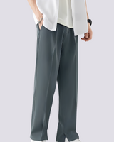 Carlo - Lockere Gerade Bein-Hose in Grau