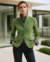Valerie - Elegante Stehkragenjacke in Grün