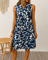 Haidie - Schickes ärmelloses Mini-Kleid in Blau