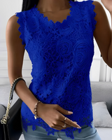 Ebrill - Stilvolles Rundhals-Shirt in Blau