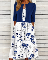 Colette - Stilvolles und Elegantes Kleid in Dunkelblau