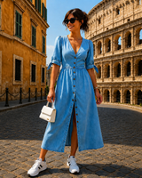 Marsha - Schickes Hemdkleid in Blau