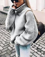 Brooke - Bequemer Rollkragenpullover in Grau