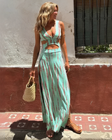 Narine - Elegantes Boho-Kleid in Blau