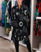 Sharonda - Elegantes Kleid mit entspanntem Schnitt in Schwarz