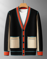 Lajos – Strickjacke Aus Wolle Mit Taschen in Schwarz