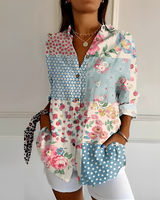 Eleanor - Stilvolle Bluse mit Knopfleiste in Hellblau