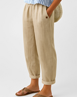 Yunie - Komfortable Hose mit flexiblem Bund in Beige