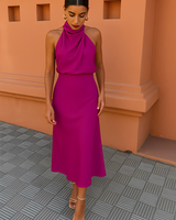 Selina - Schickes ärmelloses Kleid in Lila