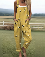 Zerva - Eleganter Bedruckter Overall in Gelb