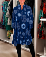 Sharonda - Elegantes Kleid mit entspanntem Schnitt in Blau