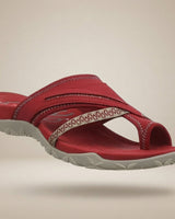 Eva - Bequeme Hausschuhe in Rot