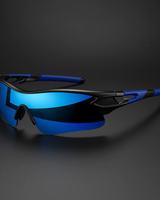 VeloShade – Verspiegelte Rundum Schützende Sport Fahrradsonnenbrille in Ozeanschwarz