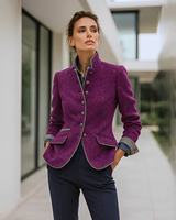 Valerie - Elegante Stehkragenjacke in Lila
