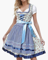 Klassisches Damen Dirndlkleid mit Schürze - Marcia in Blau