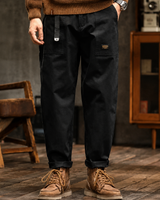 Clyde - Weite Retro-Hosen in Schwarz