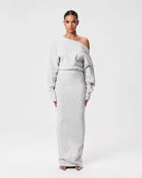 Tahlia - Elegantes Maxikleid mit einseitigem Träger in Grau
