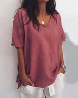 Aurora - Komfortables T-Shirt mit Rundhals in Rosa