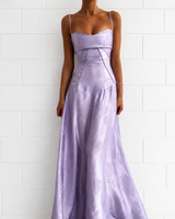Sandra - Schickes Enganliegendes Maxikleid in Lila