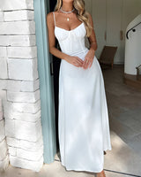 Jesse - Lässiges Maxikleid in Weiß