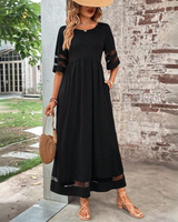 Aubrée | Figurumschmeichelndes Midi-Kleid in Schwarz