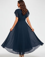 Quenara - Elegantes Abendkleid in A-Linie in Marineblau