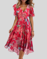 Naomie – Elegantes Sommerkleid für Frauen in Rot