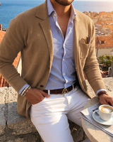 Toby - Klassischer Blazer mit Knöpfen in Khaki