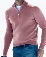 Nash - Freizeitpullover mit halbem Reißverschluss in Rosa