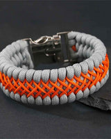 KnotVanta - Armband Mit Geflochtener Kordel Und Schnalle in Grau