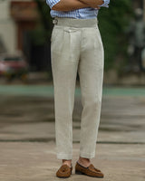 Randall - Formelle Hochbundhose in Beige