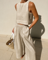 Thelma - Lässiges und Bequemes Hosen-Set in Khaki