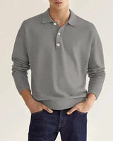 Maxim – LANGARM-POLOSHIRT in Grau