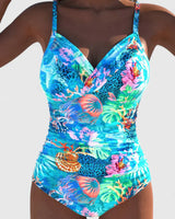 Meloryanne | Eleganter Badeanzug in Cyan