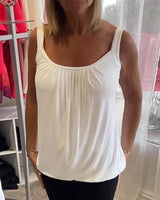 Corina - Softtouch-Tanktop mit U-Ausschnitt in Weiß