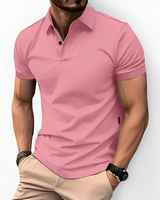 Deacon - Komfortables Poloshirt in Rosa