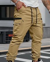 Masoon - Jogging Hose Aus Stretch Werkstoff in Khaki