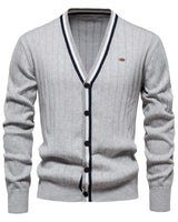 Sam - Elegante Strickjacken für Herren in Grau